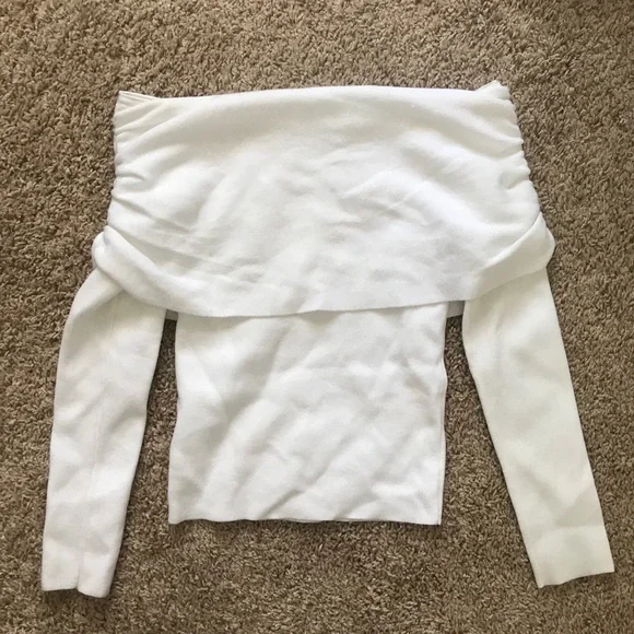 Everfine Rib Ruched Off Shoulder - Picture 5 of 6